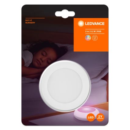 Ledvance - LED RGB Jutiklinis orientacinis šviestuvas DOT-IT LED/0,2W/4,5V