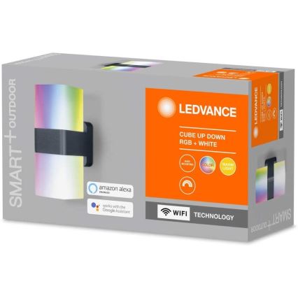 Ledvance - LED RGB lauko sieninis šviestuvas SMART + CUBE LED /13.5W/230V IP44 Wi-Fi