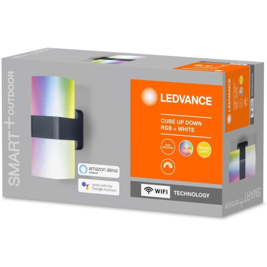 Ledvance - LED RGB lauko sieninis šviestuvas SMART + CUBE LED /13.5W/230V IP44 Wi-Fi