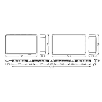 Ledvance - LED RGB Pritemdoma juostelė televizoriui SYNCH BOX FLEX SMART+ MAGIC 4,5m LED/18W/230V Wi-Fi