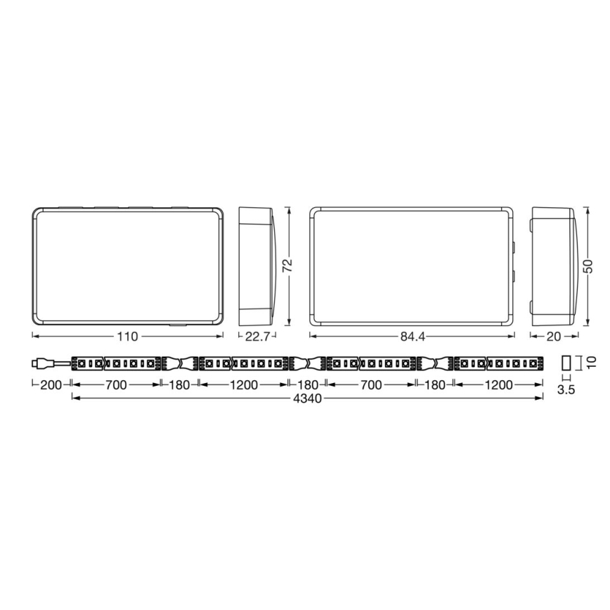 Ledvance - LED RGB Pritemdoma juostelė televizoriui SYNCH BOX FLEX SMART+ MAGIC 4,5m LED/18W/230V Wi-Fi