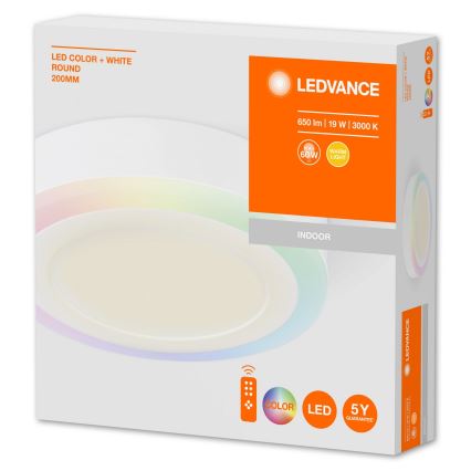 Ledvance - LED RGB pritemdomas lubų šviestuvas LED / 19W / 230V + Nuotolinis valdymas