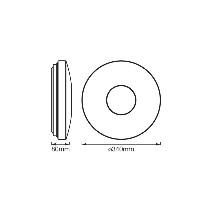 Ledvance - LED RGB Pritemdomas lubų šviestuvas SMART + KITE LED / 18W / 230V wi-fi