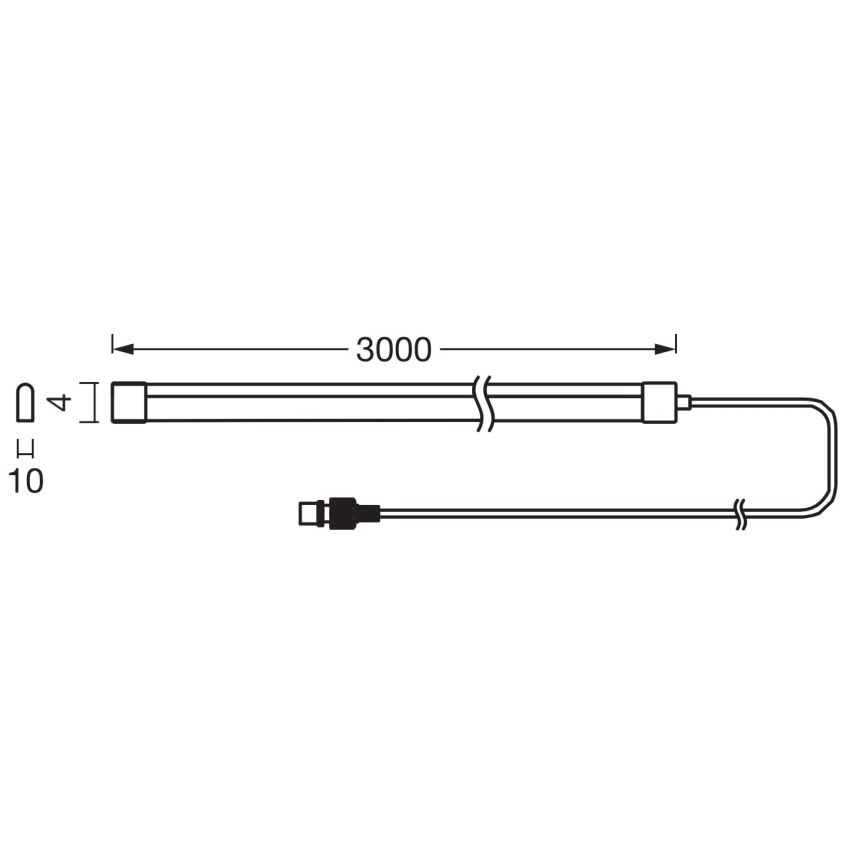 Ledvance - LED RGB pritemdoma saulės LED juosta FLEX MAGIC 3 m LED/1,2W/3,7V 2000 mAh IP44 + nuotolinio valdymo pultelis
