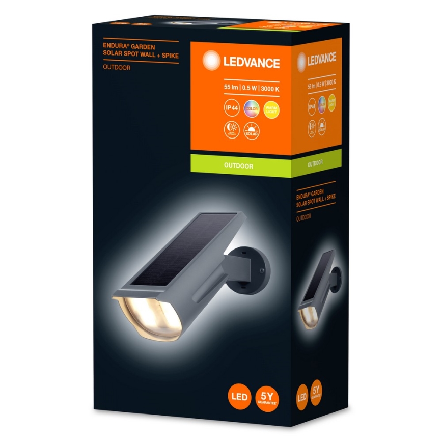 Ledvance - LED RGB šviestuvas, įkraunamas saulės energija ENDURA LED/0,5W/3,6V 1200 mAh IP44