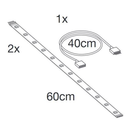 Ledvance - LED RGB+TW Prailginama pritemdoma juostelė SMART+ FLEX 1,2m LED/6W/12V