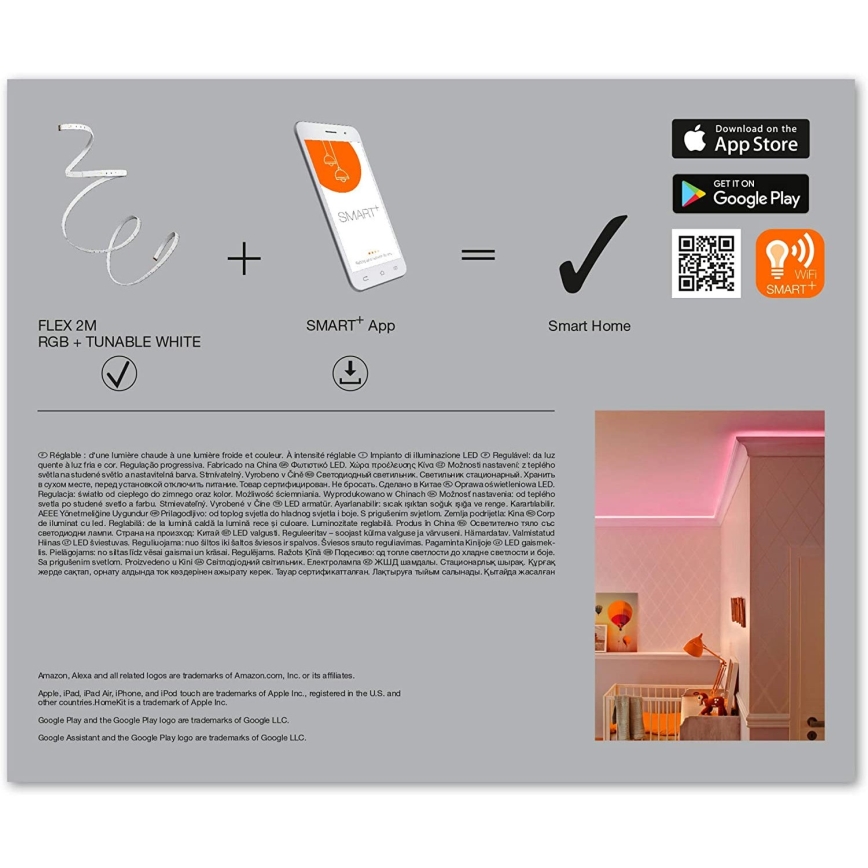 Ledvance - LED RGB+TW Reguliuojama juostelė SMART+ FLEX 2m LED/8,5W/230V Wi-Fi