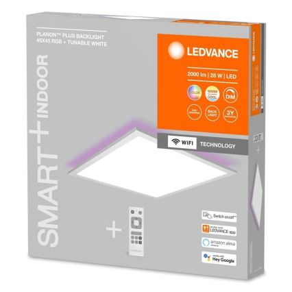 Ledvance - Dimeriuojama LED RGBW panelė SMART+ PLANON LED/28W/230V 45x45 cm Wi-Fi + nuotolinis pultas