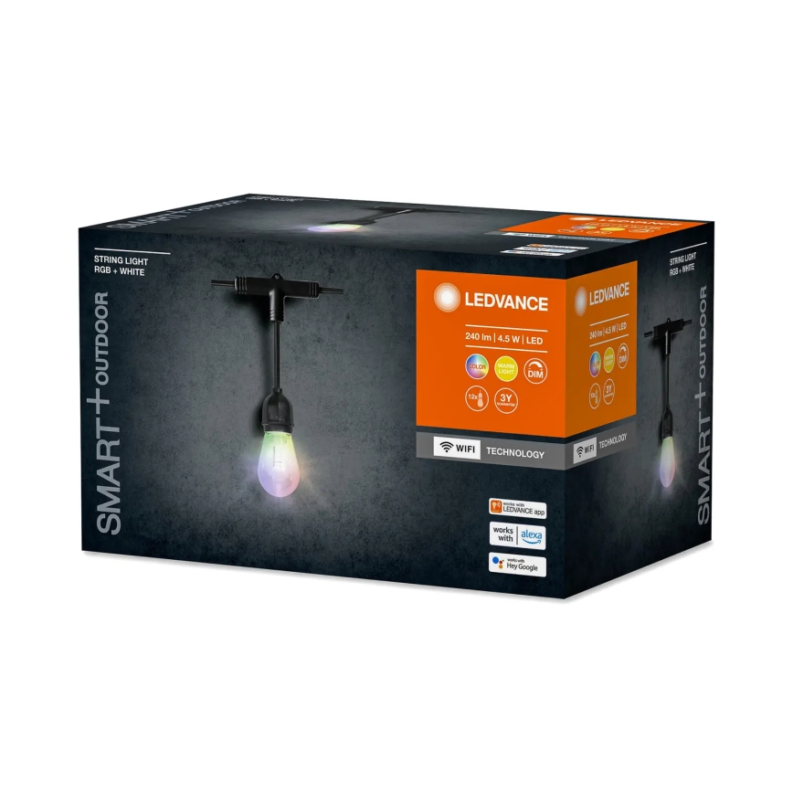 Ledvance - LED RGBW Pritemdoma lauko girlianda SMART+ STRING 12xLED/0,37W/230V IP44 Wi-Fi