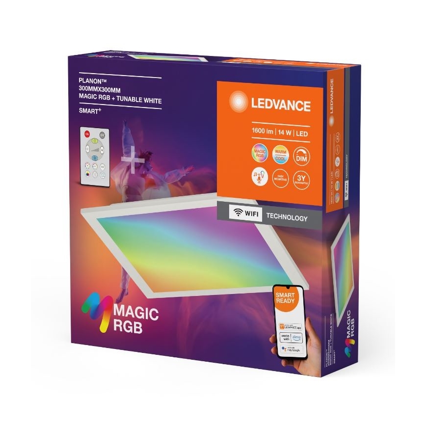 Ledvance - LED RGBW Pritemdomas lubinis šviestuvas SMART+ MAGIC LED/14W/230V 2700-6500K Wi-Fi + nuotolinio valdymo pultas