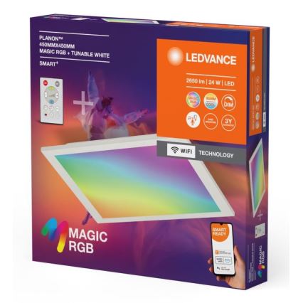 Ledvance - LED RGBW Pritemdomas lubinis šviestuvas SMART+ MAGIC LED/24W/230V 2700-6500K Wi-Fi + nuotolinio valdymo pultas
