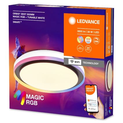 Ledvance - LED RGBW Pritemdomas lubinis šviestuvas SMART+ MAGIC LED/38W/230V 2700-6500K Wi-Fi