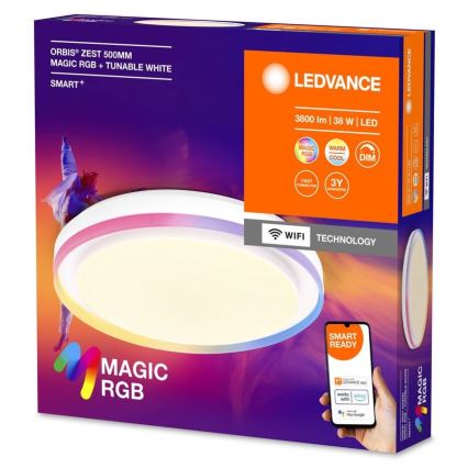 Ledvance - LED RGBW Pritemdomas lubinis šviestuvas SMART+ MAGIC LED/38W/230V  2700-6500K Wi-Fi