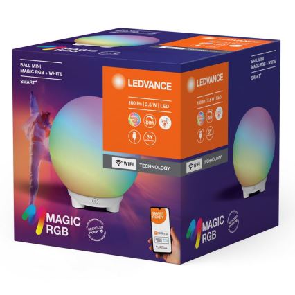 Ledvance - LED RGBW Pritemdomas įkraunamas stalinis šviestuvas SMART+ MAGIC LED/2,5W/5V 2200-6500K Wi-Fi