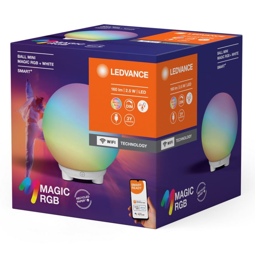 Ledvance - LED RGBW Pritemdomas įkraunamas stalinis šviestuvas SMART+ MAGIC LED/2,5W/5V 2200-6500K Wi-Fi