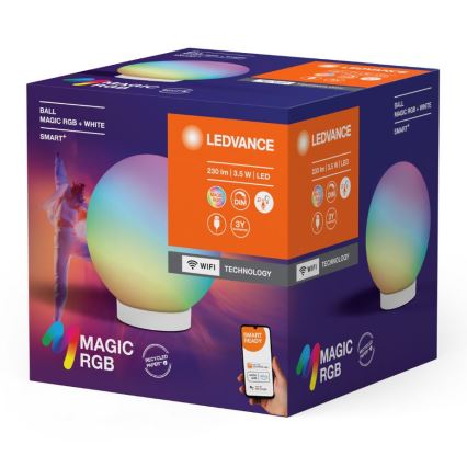 Ledvance - LED RGBW Pritemdomas įkraunamas stalinis šviestuvas SMART+ MAGIC LED/3,5W/5V 2200-6500K Wi-Fi