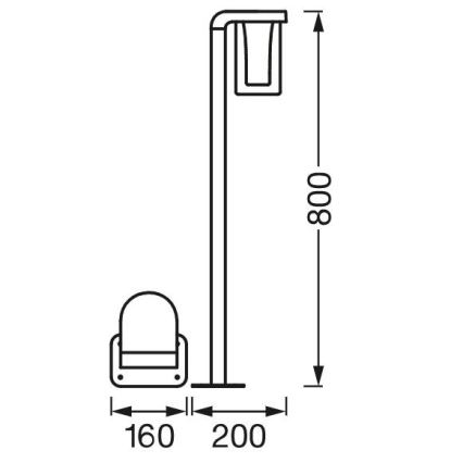 Ledvance - LED RGBW Reguliuojama lauko lempa SMART+ CASCADE LED/10W/230V Wi-Fi IP44