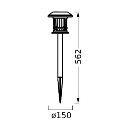 Ledvance - LED RGBW Reguliuojama saulės energijos lempa SMART+ SOLAR LED/0,12W/3,2V IP44