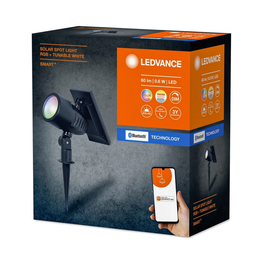 Ledvance - LED RGBW Reguliuojama saulės energijos lempa SMART+ SOLAR LED/0,6W/3,7V 2000 mAh 3000-6500K IP44