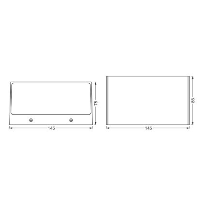 Ledvance - LED RGBW Reguliuojamas lauko sieninis šviestuvas SMART+ BRICK LED/14W/230V Wi-Fi IP44