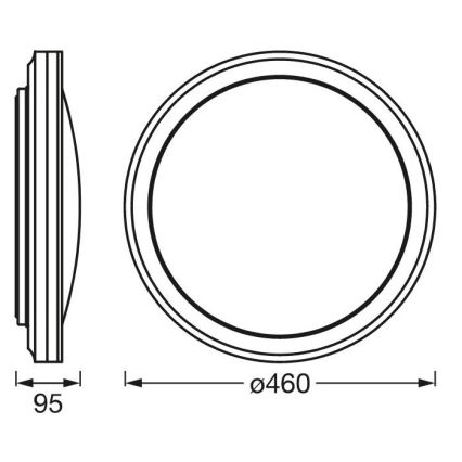 Ledvance -LED RGBW Reguliuojamas lubinis šviestuvas SMART+ CIRCLE LED/28W/230V Wi-Fi