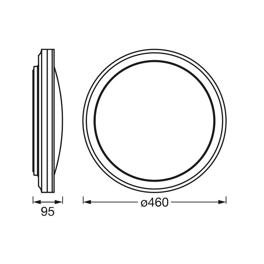 Ledvance -LED RGBW Reguliuojamas lubinis šviestuvas SMART+ CIRCLE LED/28W/230V Wi-Fi