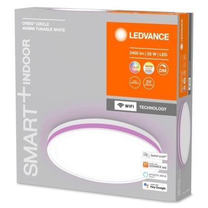 Ledvance - LED RGBW Reguliuojamas lubinis šviestuvas SMART+ CIRCLE LED/28W/230V 3000-6500K Wi-Fi