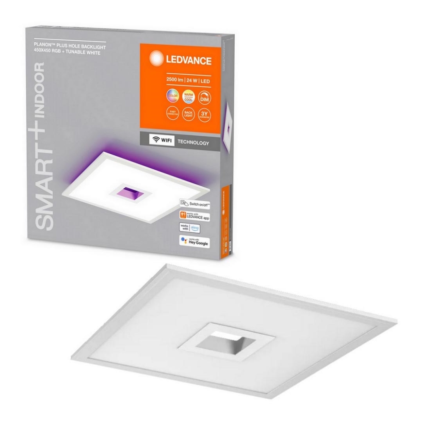 Ledvance- LED RGBW Reguliuojamas lubinis šviestuvas SMART+ PLANON LED/24W/230V Wi-Fi