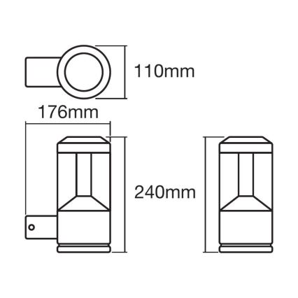 Ledvance -LED RGBW Reguliuojamas sieninis šviestuvas SMART+ MODERN LED/12W/230V IP44 BT