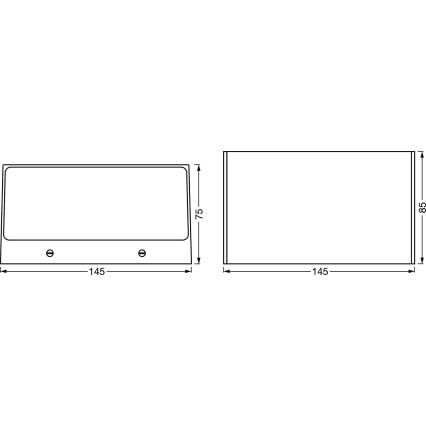 Ledvance - LED RGBW Reguliuojamas lauko sieninis šviestuvas SMART+ BRICK LED/14W/230V Wi-Fi IP44