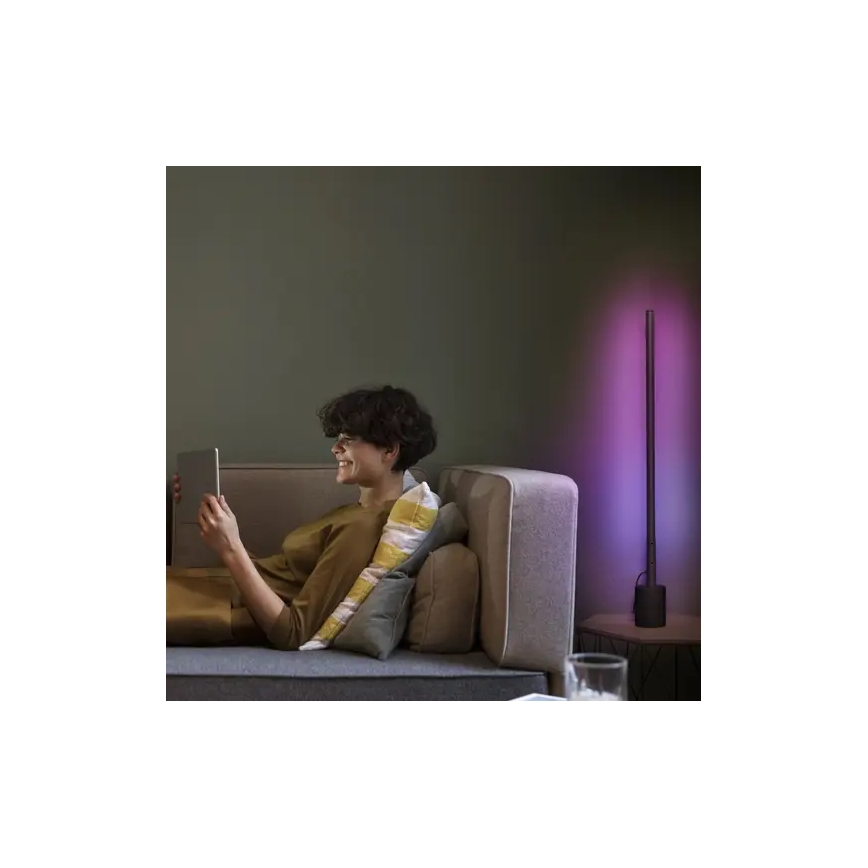Ledvance - LED RGBW Reguliuojamas toršeras SMART+ FLOOR LED/8W/230V 2700-6500K Wi-Fi juodas + valdymo pultas
