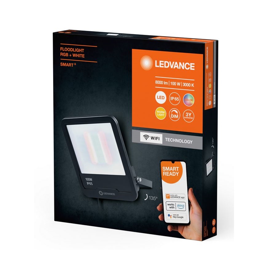 Ledvance - LED RGBW šviesos reguliavimas lauko Prožektoriaus šviestuvas SMART+ FLOODLIGHT LED/100W/230V IP65 Wi-Fi