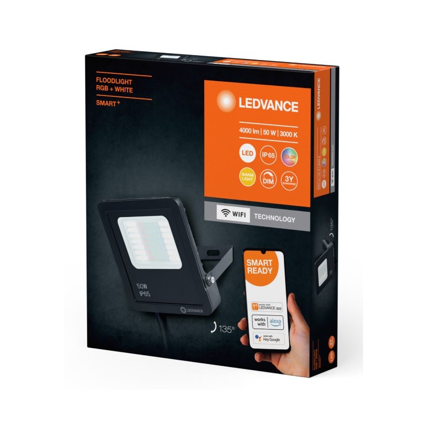 Ledvance - LED RGBW šviesos reguliavimas lauko Prožektoriaus šviestuvas SMART+ FLOODLIGHT LED/50W/230V IP65 Wi-Fi