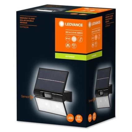 Ledvance - LED Lauko saulės sieninis prožektorius su judesio ir sutemų jutikliu FLOOD LED/2,9W/3,7V 2600 mAh IP44