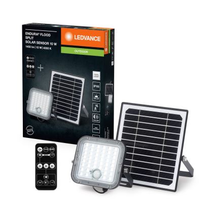 Ledvance - LED Pritemdomas saulės prožektorius su jutikliu FLOOD SPLIT LED/10W/7,4V IP65 + nuotolinio valdymo pultas