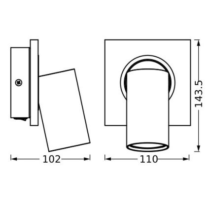 Ledvance - LED sieninis akcentinis šviestuvas DECOR MERCURY 1xGU10/3,4W/230V