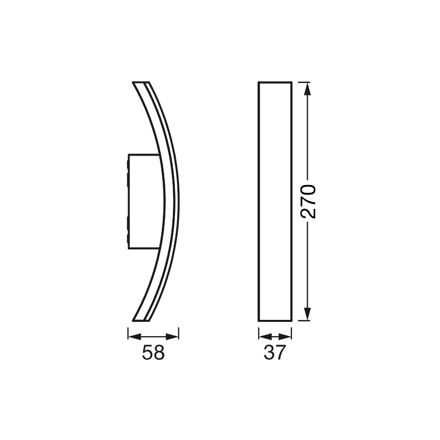 Ledvance - LED Sieninis lauko šviestuvas BOW LED/7W/230V IP54