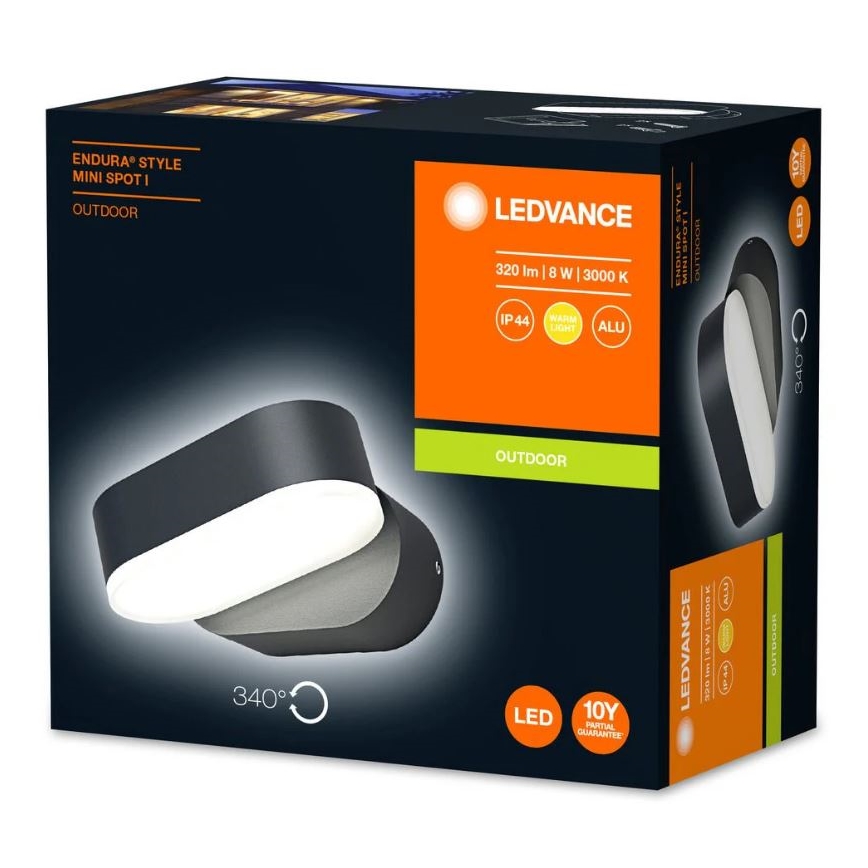 Ledvance - LED sieninis lauko šviestuvas ENDURA LED/8W/230V IP44