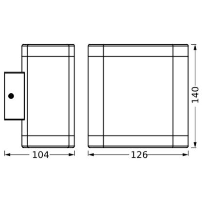 Ledvance - LED sieninis lauko šviestuvas ENDURA STYLE DALLAS LED/9W/230V IP44