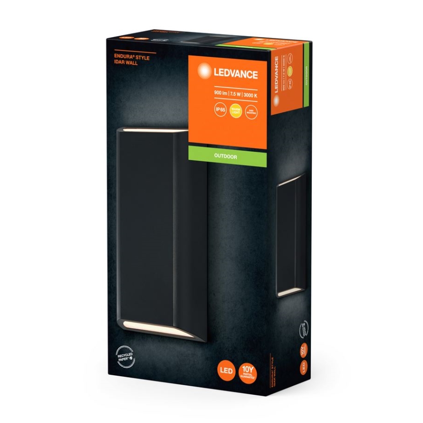 Ledvance - LED sieninis lauko šviestuvas ENDURA STYLE IDAR 2xLED/3,75W/230V IP65
