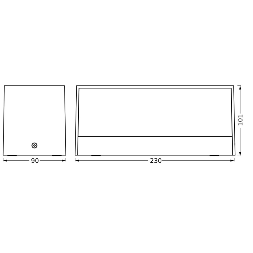 Ledvance - LED sieninis lauko šviestuvas ENDURA STYLE IDRI 2xLED/6,25W/230V IP65