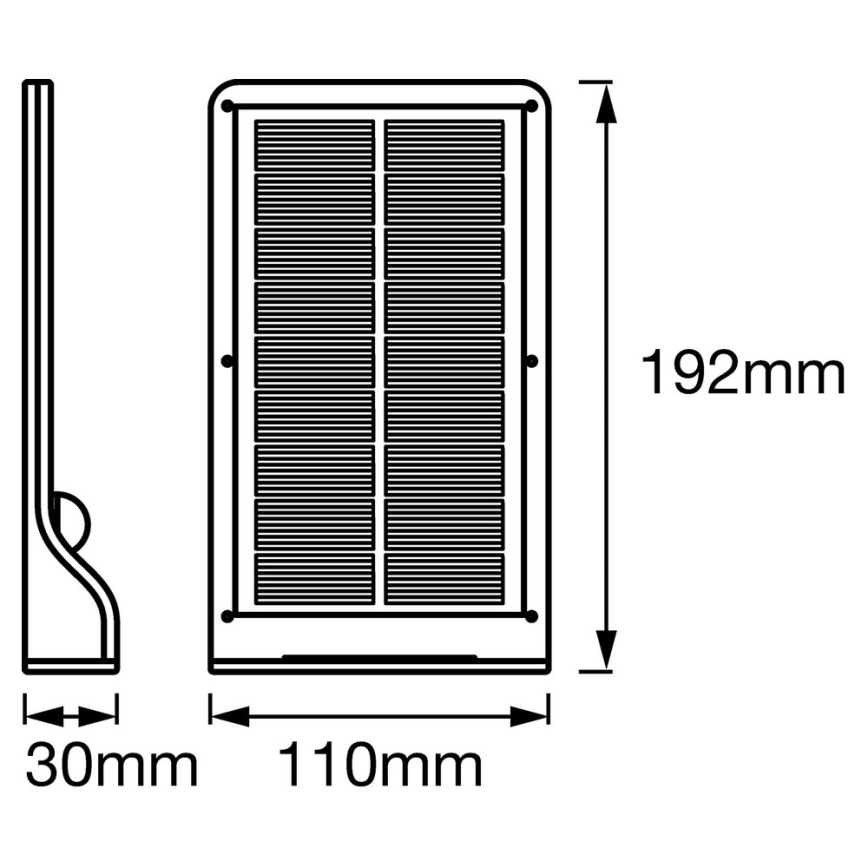 Ledvance - LED Sieninis saulės šviestuvas su judesio ir prieblandos jutikliu DOORLED LED/3W/3,3V 2000 mAh IP44