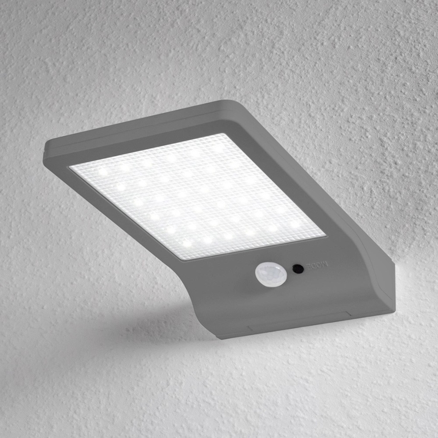 Ledvance - LED sieninis šviestuvas su jutikliu, įkraunamas saulės energija DOORLED LED/3W/3,3V 2000 mAh IP44