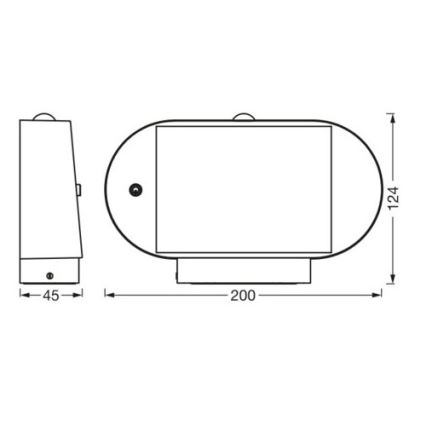 Ledvance - LED sieninis šviestuvas su jutikliu, įkraunamas saulės energija ENDURA STYLE LED/4W/3,7V 2000 mAh IP44