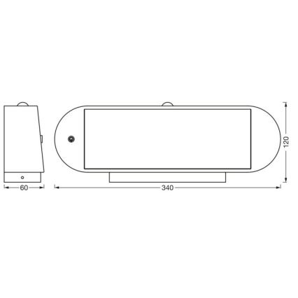 Ledvance - LED sieninis šviestuvas su jutikliu, įkraunamas saulės energija ENDURA STYLE LED/6W/7,4V 2000 mAh IP44