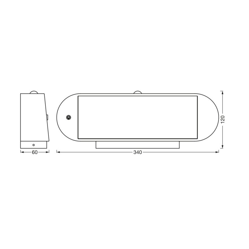 Ledvance - LED sieninis šviestuvas su jutikliu, įkraunamas saulės energija ENDURA STYLE LED/6W/7,4V 2000 mAh IP44