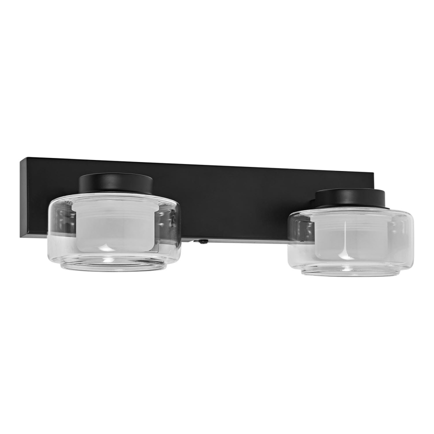 Ledvance - LED Sieninis vonios šviestuvas ORBIS FLAME 2xLED/5,5W/230V 3000/4000K IP44 juoda