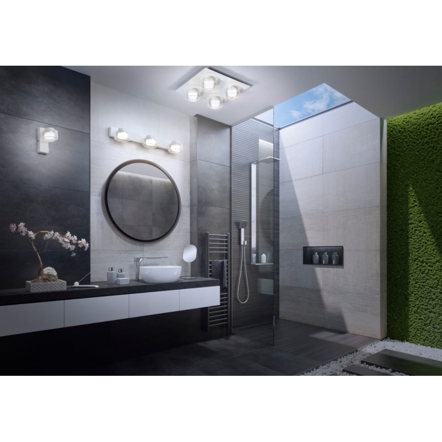 Ledvance - LED Sieninis vonios šviestuvas ORBIS FLAME 2xLED/5,5W/230V 3000/4000K IP44 balta