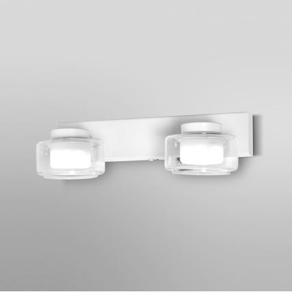 Ledvance - LED Sieninis vonios šviestuvas ORBIS FLAME 2xLED/5,5W/230V 3000/4000K IP44 balta