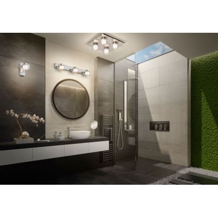 Ledvance - LED Sieninis vonios šviestuvas ORBIS FLAME 2xLED/5,5W/230V 3000/4000K IP44 chromas
